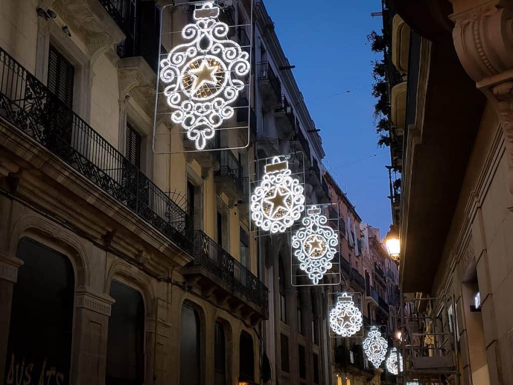 Christmas lights Barcelona