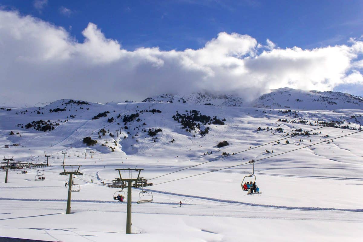 A ski lift in Baqueira-Beret